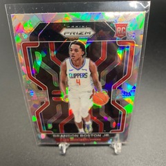 2021-22 Panini Prizm #330 Brandon Boston Jr. Silver Cracked Ice Prizm RC